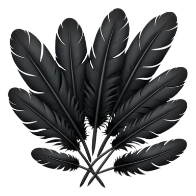 bundle of black feathers sticker