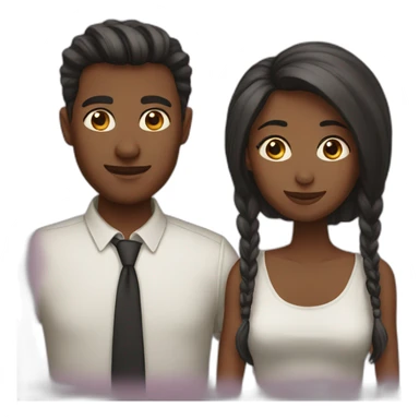 Couple allongé  sticker