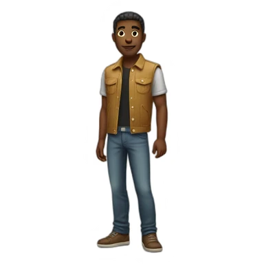 cool dude standing sticker