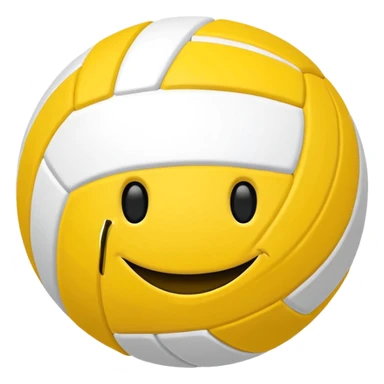 Un balon de voleibol con una sonrisa sticker