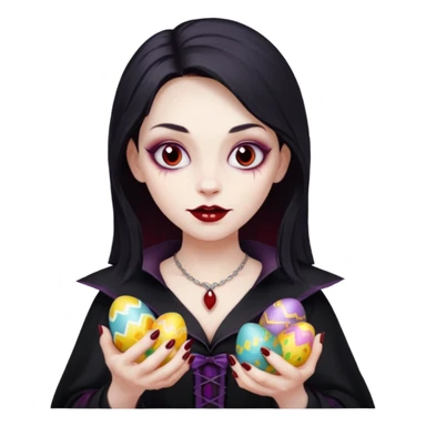 vampire with easter eggs sticker