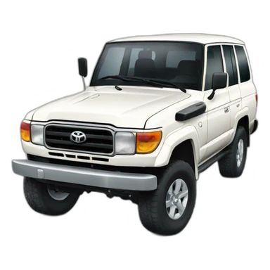 white toyota land cruiser sticker