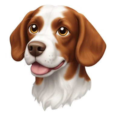A Brittany spaniel dog sticker