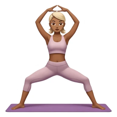 woman doing warrior yoga pose sticker