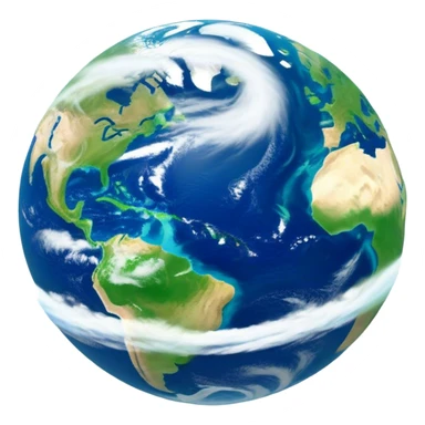 🌍 Cinematic Realistic Earth – A breathtaking, full view of Earth from space, showcasing vivid blue oceans, swirling white clouds, and lush green continents. The curvature of the planet is subtly illuminated by the sun, with a soft atmospheric glow enhancing its life-sustaining beauty. High detail, crisp textures, and realistic lighting bring out the planet's dynamic and ever-changing surface. sticker