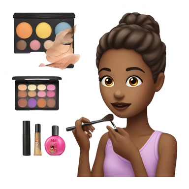 Makeup kit and a girl( white? sticker