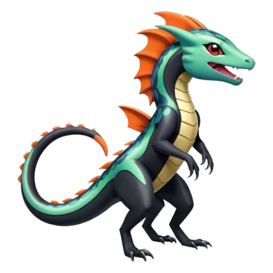 Meloetta-Salandit-Nargacuga-Pokémon-Fakémon-fusion-hybrid-creature sticker