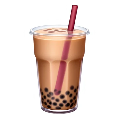 Bubble tea burgundy color  sticker