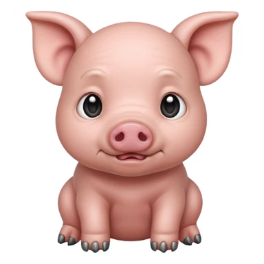 gray baby pig sticker