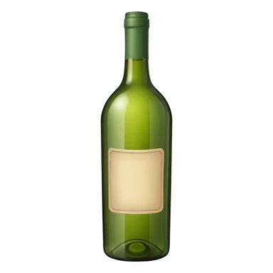 glass green wine bottle sticker