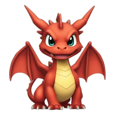 huge red Dragon Pokemon Mega evolution sticker