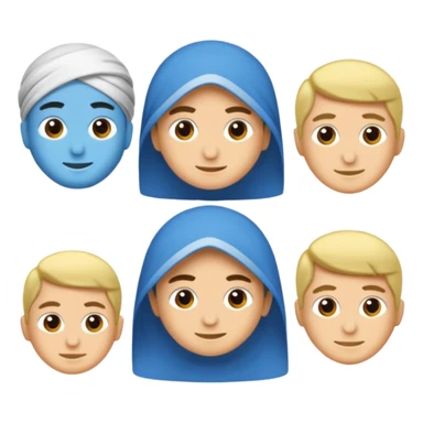 Mavi yuvarlağın içinde beyaz tik sticker