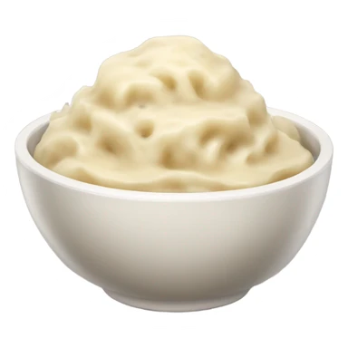 bowl of mashed potatoes with gravy sticker