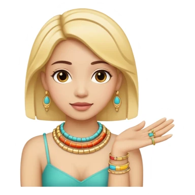 Cute colorful manny bangles with golden bangles on  the hand sticker