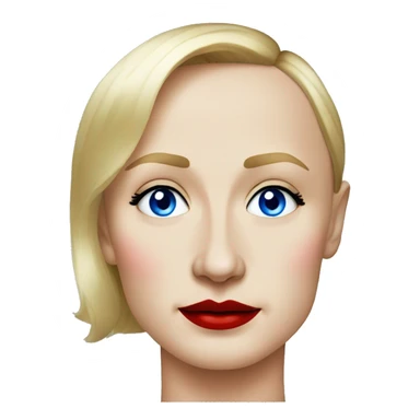 Vladimir Putin with red lipstick and blue eyeshadows sticker