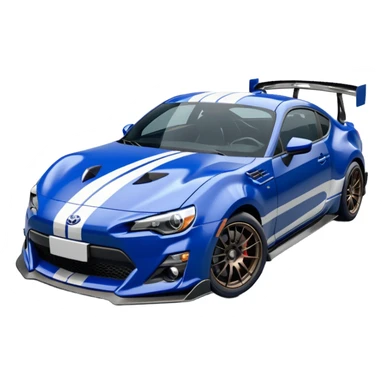 Sexy glossy dark blue 2025 Toyota 86 styled like  mustang rally racing car  sticker