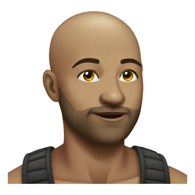 bald man outdoors portrait kisses sticker