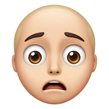 shocked scared face sticker