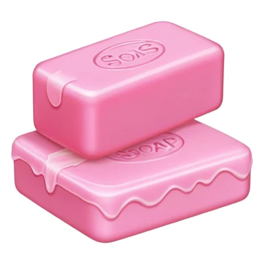 Pink bar of soap  sticker
