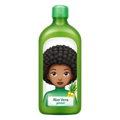 Bottle of Aloe Vera Pre-Poo. The label on the bottle should have a picture of a black woman with afro. sticker