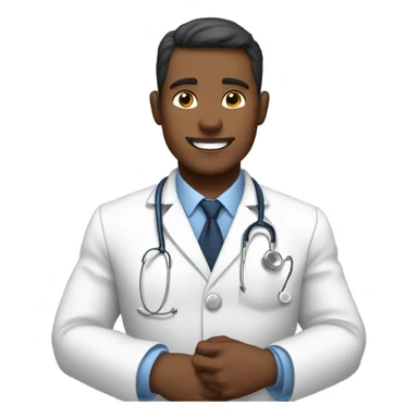 Muscle tattoo doctor doing flash cards sticker