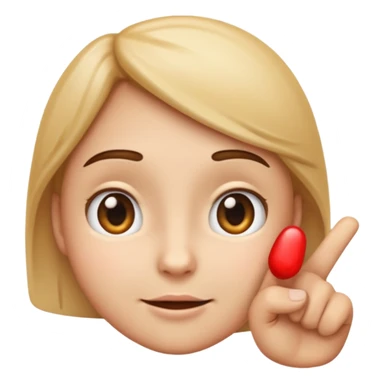 🤔this emoji with an innocent suspicious but also smirking 😏 expression looking up, but with that same hand sticker