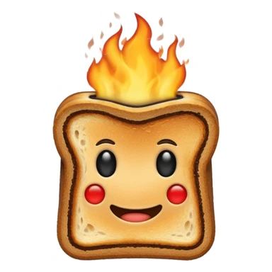 burning toast sticker