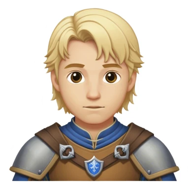 Medieval DnD themed blonde male sticker