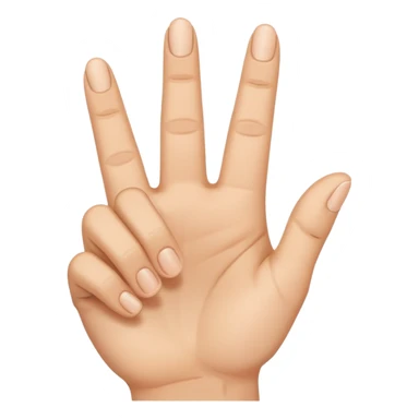 Create a hand gesture in which middle finger is faced front and remaining all fingers are faced upward sticker