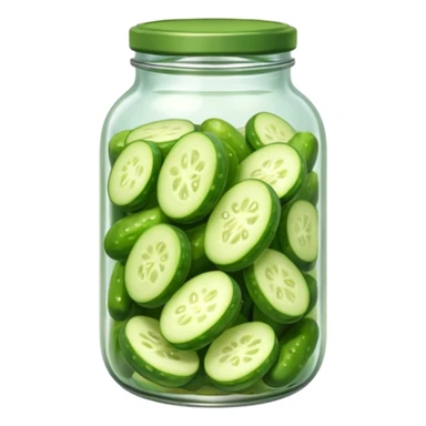Pickled cucumbers in jar sticker