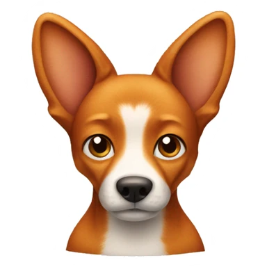 A ginger dog with big ears that looks like a fox sticker