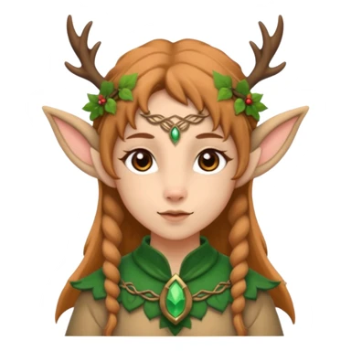 Cute Druid human like fawn with elf ears sticker