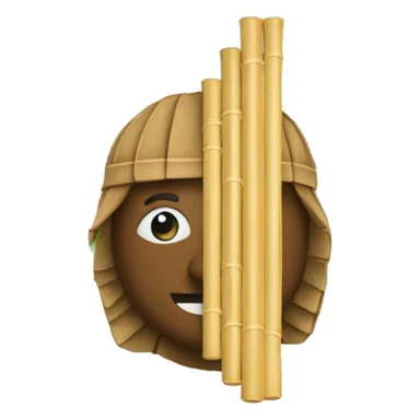 Pan flute amongst reeds sticker