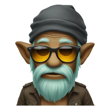 Troll emoji with sunglasses  sticker