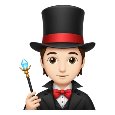 magician with a wand sticker