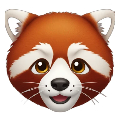Red panda face sticker