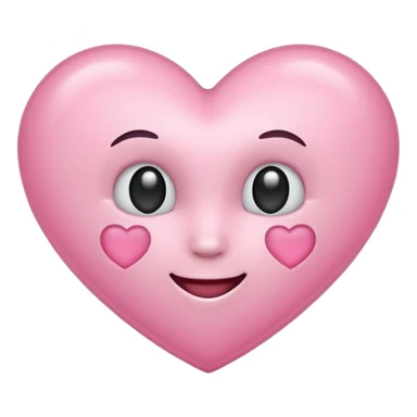 Licht roze hart zonder gezicht sticker