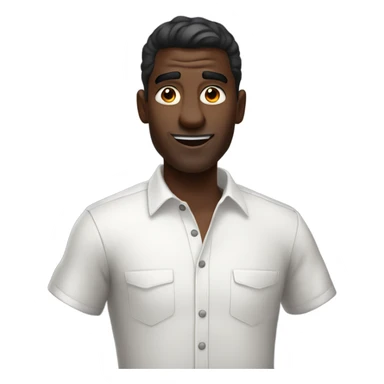 Goofy ahh dark-skinned male in white shirt  sticker