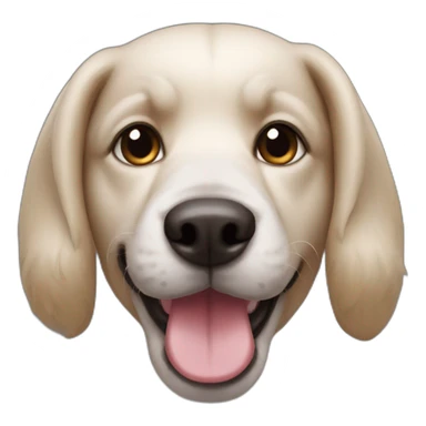 gay dog face sticker