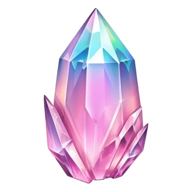 Pink iridescent nebula crystal shard sticker
