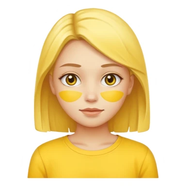 Clean girl avez visage jaune sticker