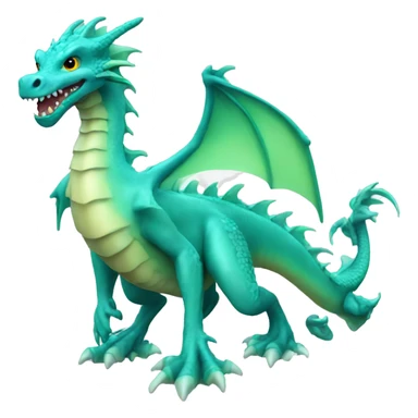 aqua dragon in full growth sticker