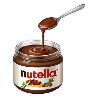 Nutella with a spoon sticker