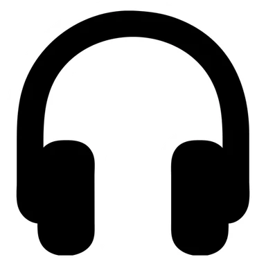 solid filled headphones icon sticker