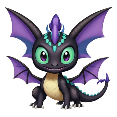Meloetta-Noibat-Spyro-Toothless-Stitch-Pokémon-Fakémon-creature-hybrid sticker
