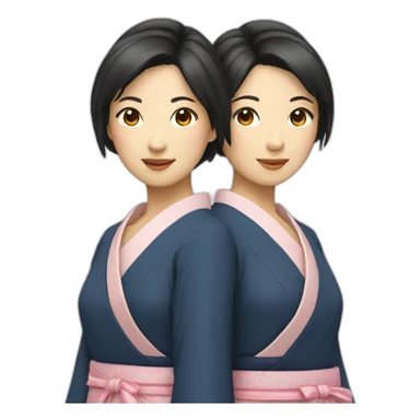 japanese-woman-twins sticker