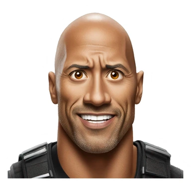 the rock johnson looking weird sticker