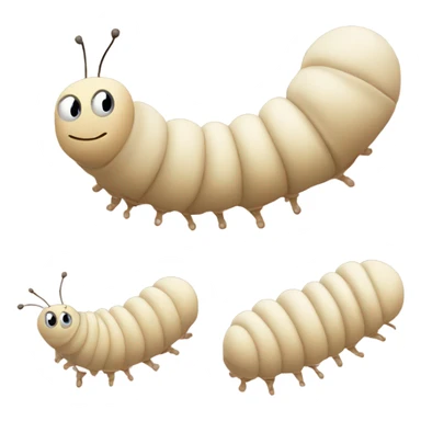 A caterpillar turning into a cocoon that turns into a butterfly - beige  sticker