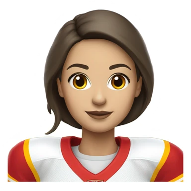 Kansas City chiefs white brunette woman fan sticker
