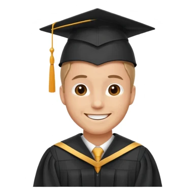 graduation man sticker
